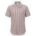 Red Stripe Short Sleeve Cotton Shirt