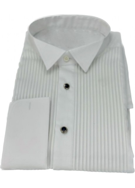 White Ceremony Pleated Cotton shirt