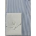 Blue Stripe Cotton Shirt - white collar and cuffs