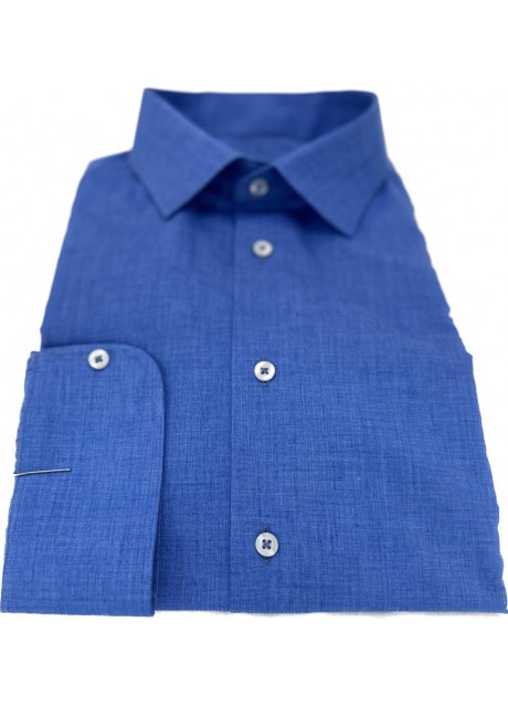   Middle Blue Cotton shirt