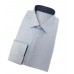 Blue Jacquard Cotton Shirt - contrasts