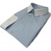  Light Blue Cotton Shirt - white outer collar and cuffs