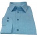 Light Blue - Green Linen shirt