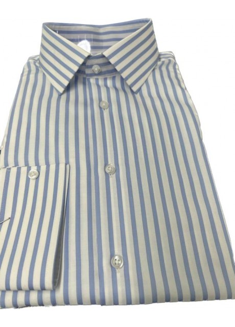 Light Blue Middle Stripe Cotton Shirt