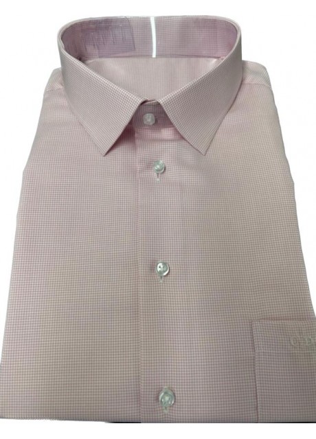 Pink Small Checks Cotton Shirt       