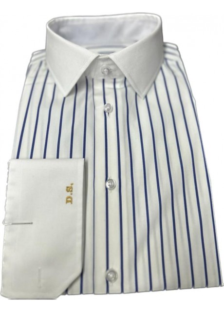 Blue/White Stripe Cotton Shirt