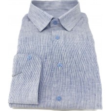 Light Blue Pin Stripe Linen Shirt