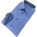 Light Blue Cotton Shirt - contrast inner collar stand and cuffs