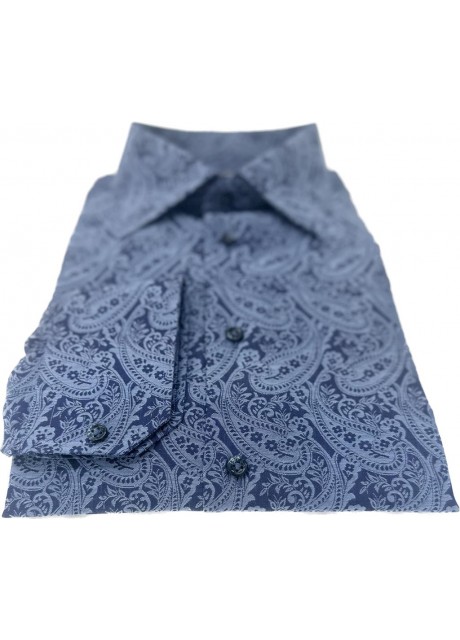 Blue Jacquard shirt