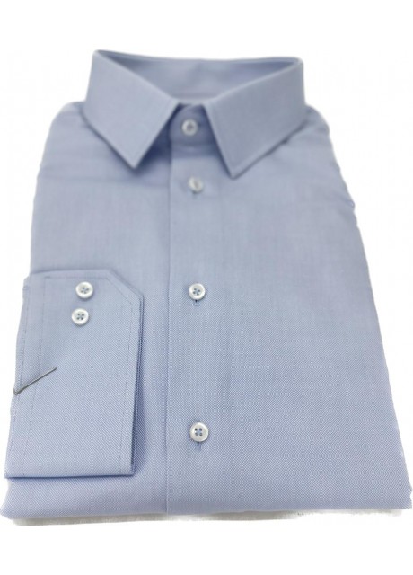 Blue Plain Cotton Shirt 