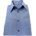 Blue Figures Cotton Shirt - short sleeves