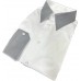 White Cotton Shirt - grey outer collar and outer cuffs