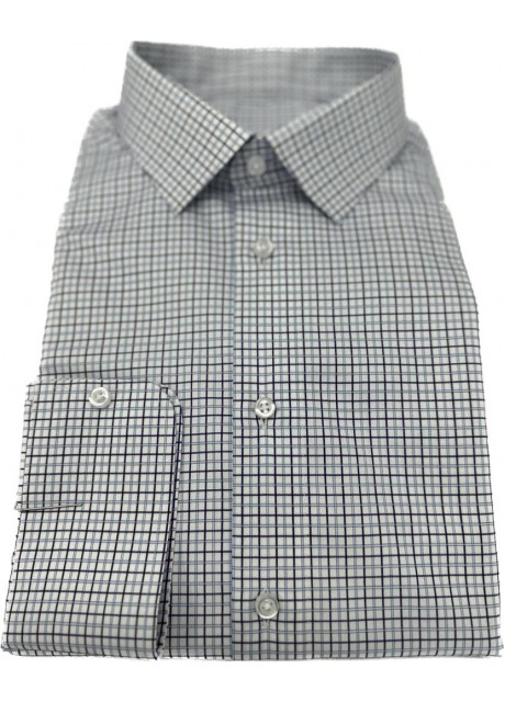 Grey Check Cotton Shirt