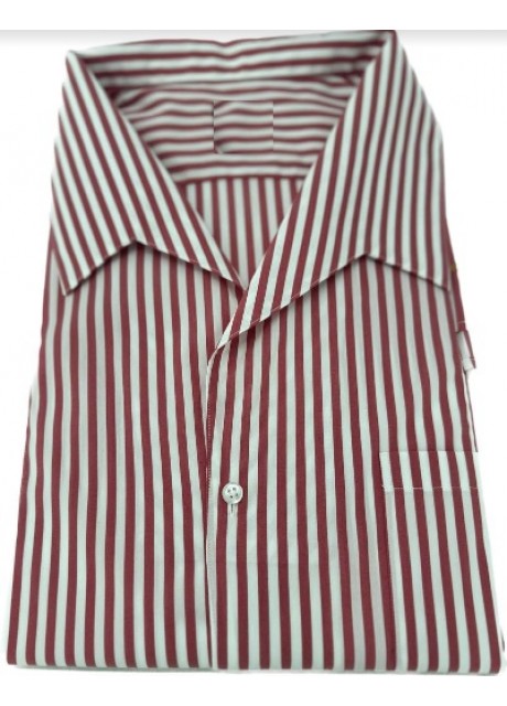 Red Stripe Cotton shirt - short sleeve